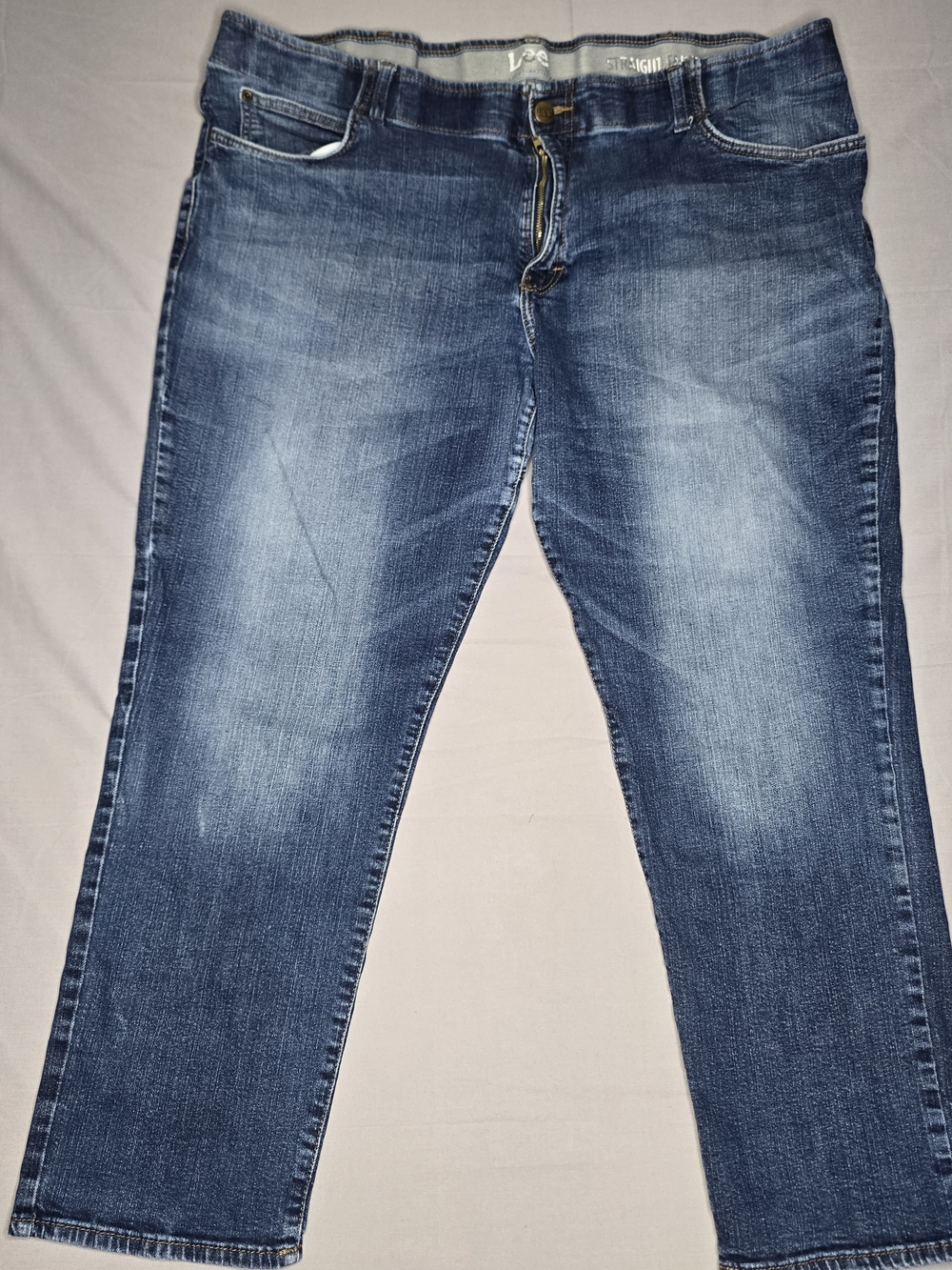 Lee Men’s Blue Straight Leg Jeans 44x30 – 98% Cotton 2% Spandex